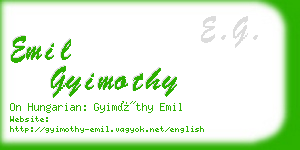 emil gyimothy business card